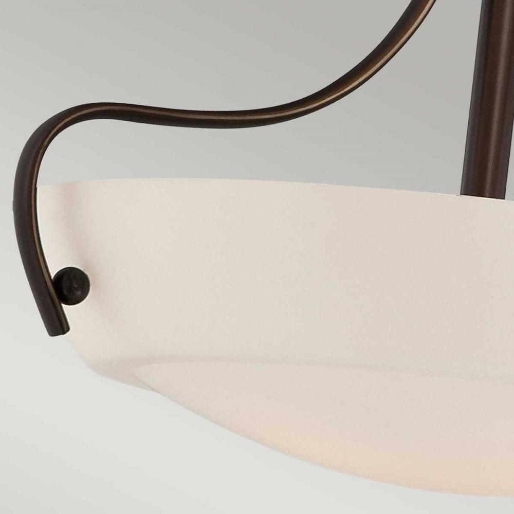 QZ-CHANTILLY-SF3 Chantilly 3 Light Semi-Flush Light Palladian Bronze