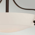 QZ-CHANTILLY-SF3 Chantilly 3 Light Semi-Flush Light Palladian Bronze