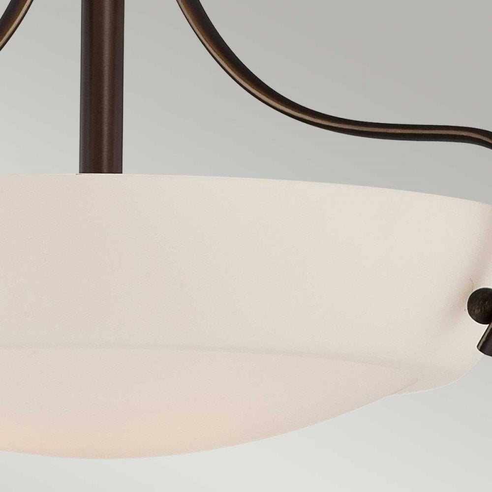 QZ-CHANTILLY-SF3 Chantilly 3 Light Semi-Flush Light Palladian Bronze