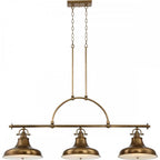 QZ-EMERY3P-WS Emery 3 Light Island Chandelier Weathered Brass