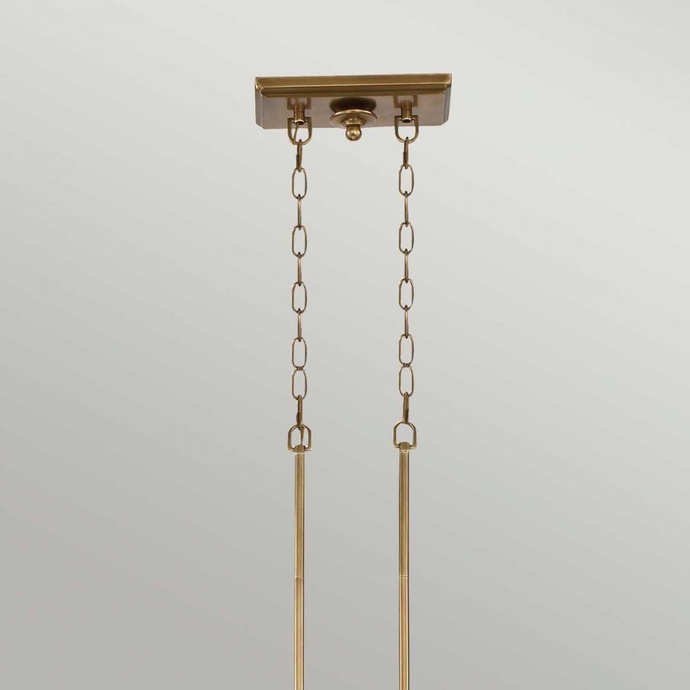QZ-EMERY3P-WS Emery 3 Light Island Chandelier Weathered Brass