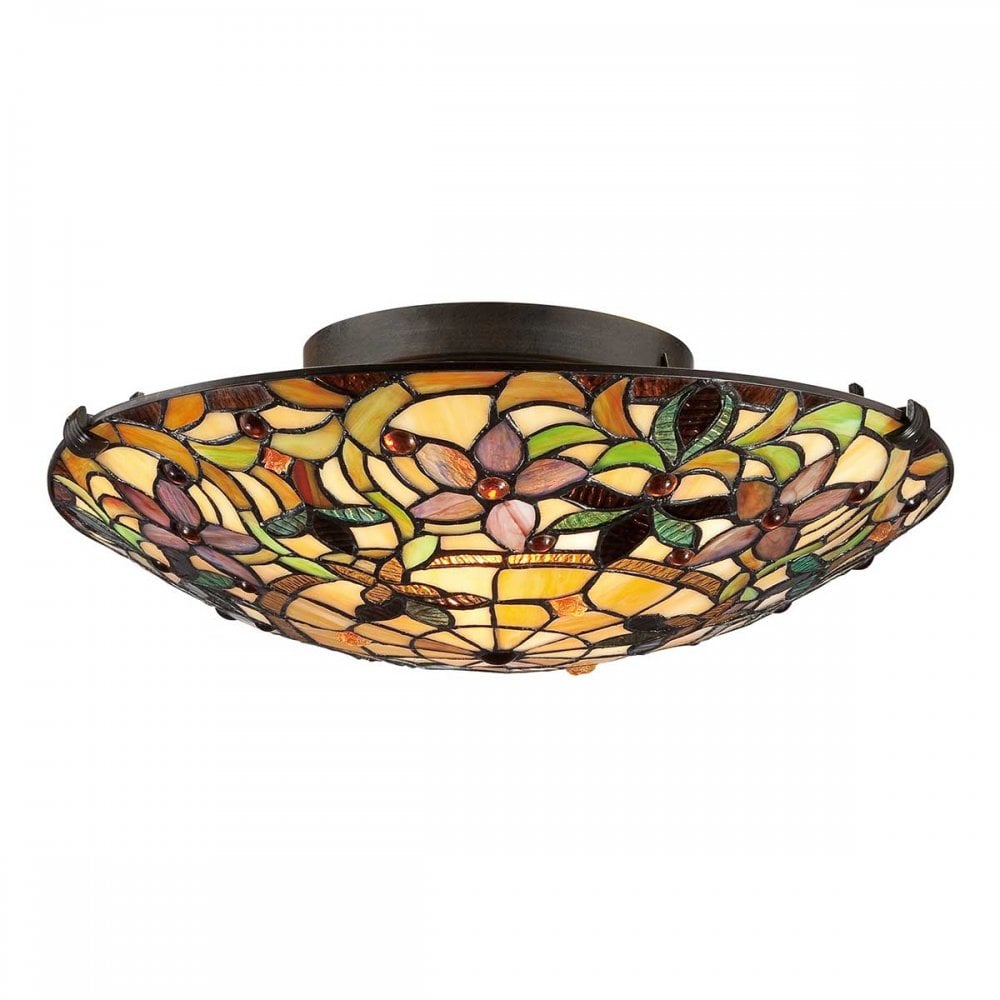 QZ-KAMI-F Kami 2 Light Flush Vintage Bronze
