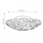 QZ-KAMI-F Kami 2 Light Flush Vintage Bronze