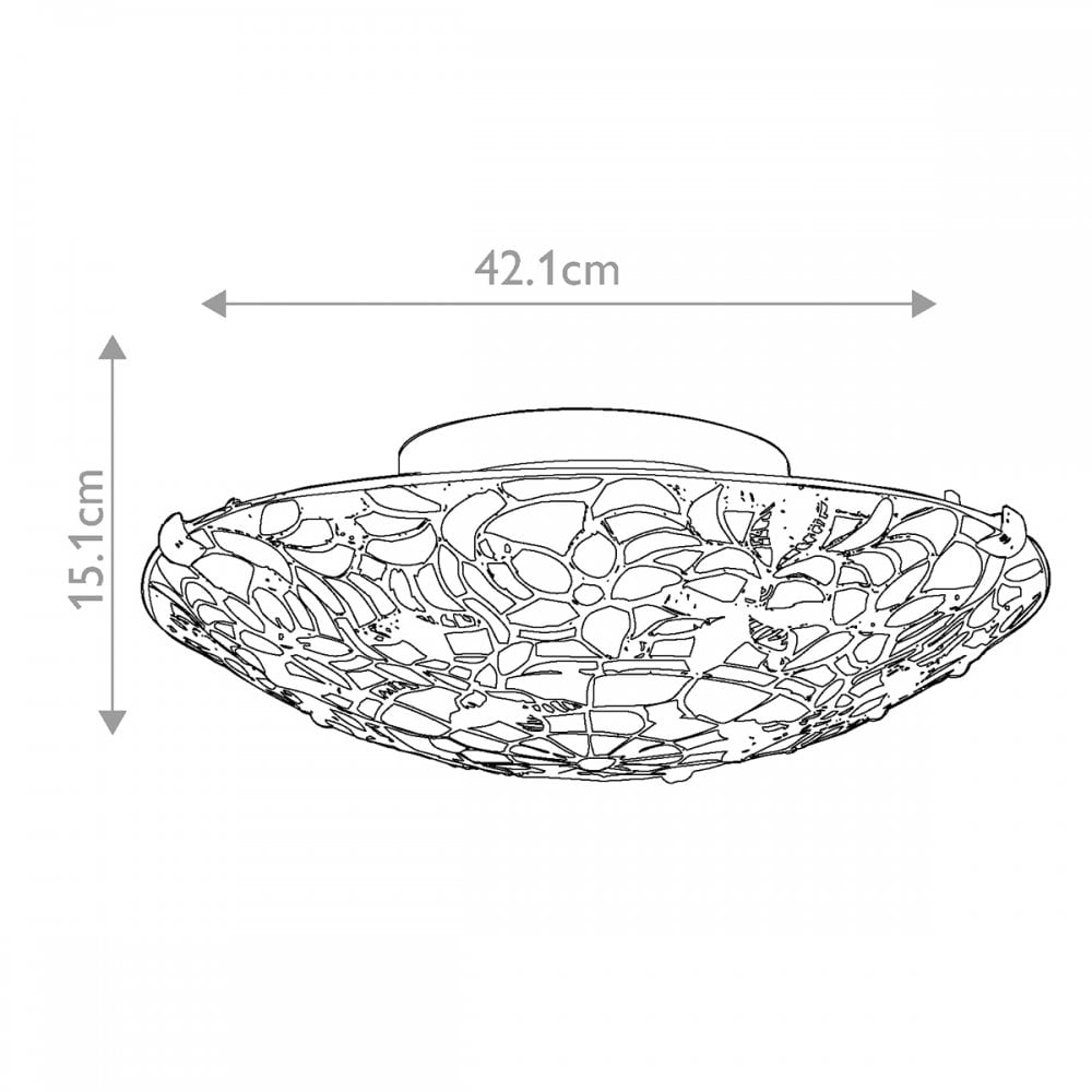 QZ-KAMI-F Kami 2 Light Flush Vintage Bronze