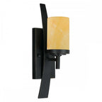 QZ-KYLE1 Kyle 1 Light Wall Light Imperial Bronze with Onyx Shade