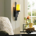 QZ-KYLE1 Kyle 1 Light Wall Light Imperial Bronze with Onyx Shade