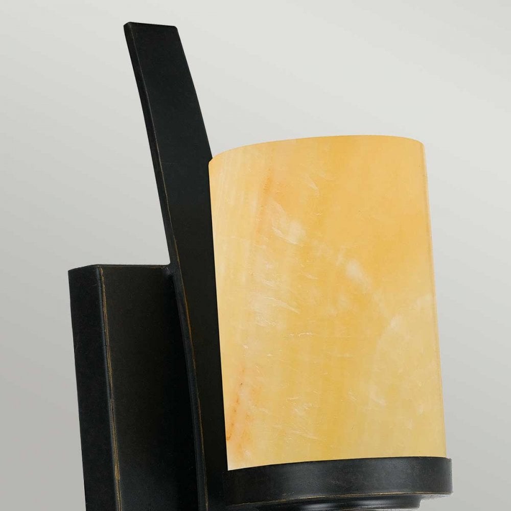 QZ-KYLE1 Kyle 1 Light Wall Light Imperial Bronze with Onyx Shade