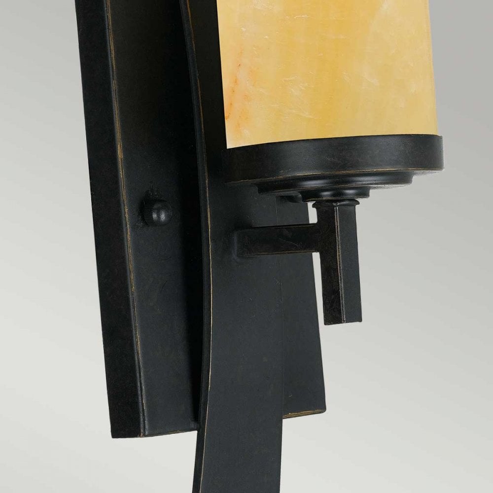 QZ-KYLE1 Kyle 1 Light Wall Light Imperial Bronze with Onyx Shade