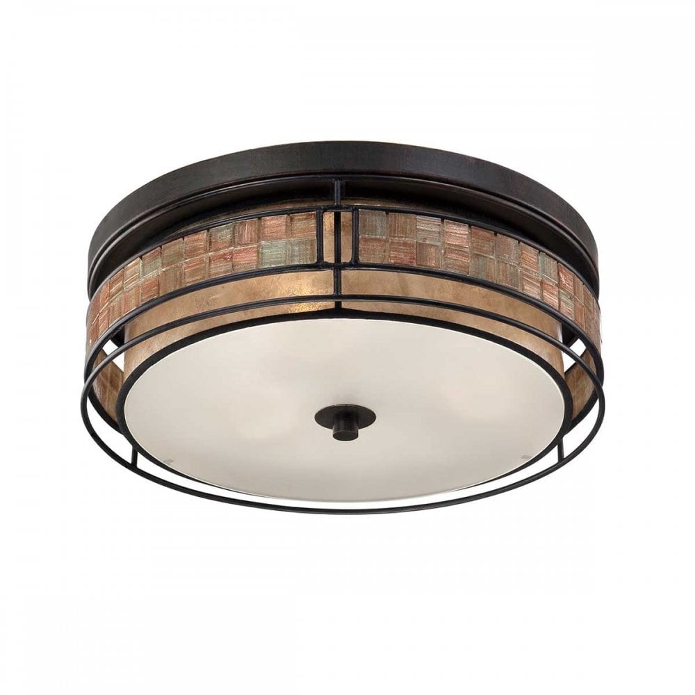 QZ-LAGUNA-F-L Laguna 3 Light Large Flush Renaissance Copper