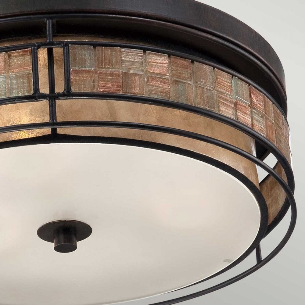 QZ-LAGUNA-F-L Laguna 3 Light Large Flush Renaissance Copper