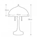 QZ-LARISSA-TL Larissa 2 Light Table Lamp Vintage Bronze