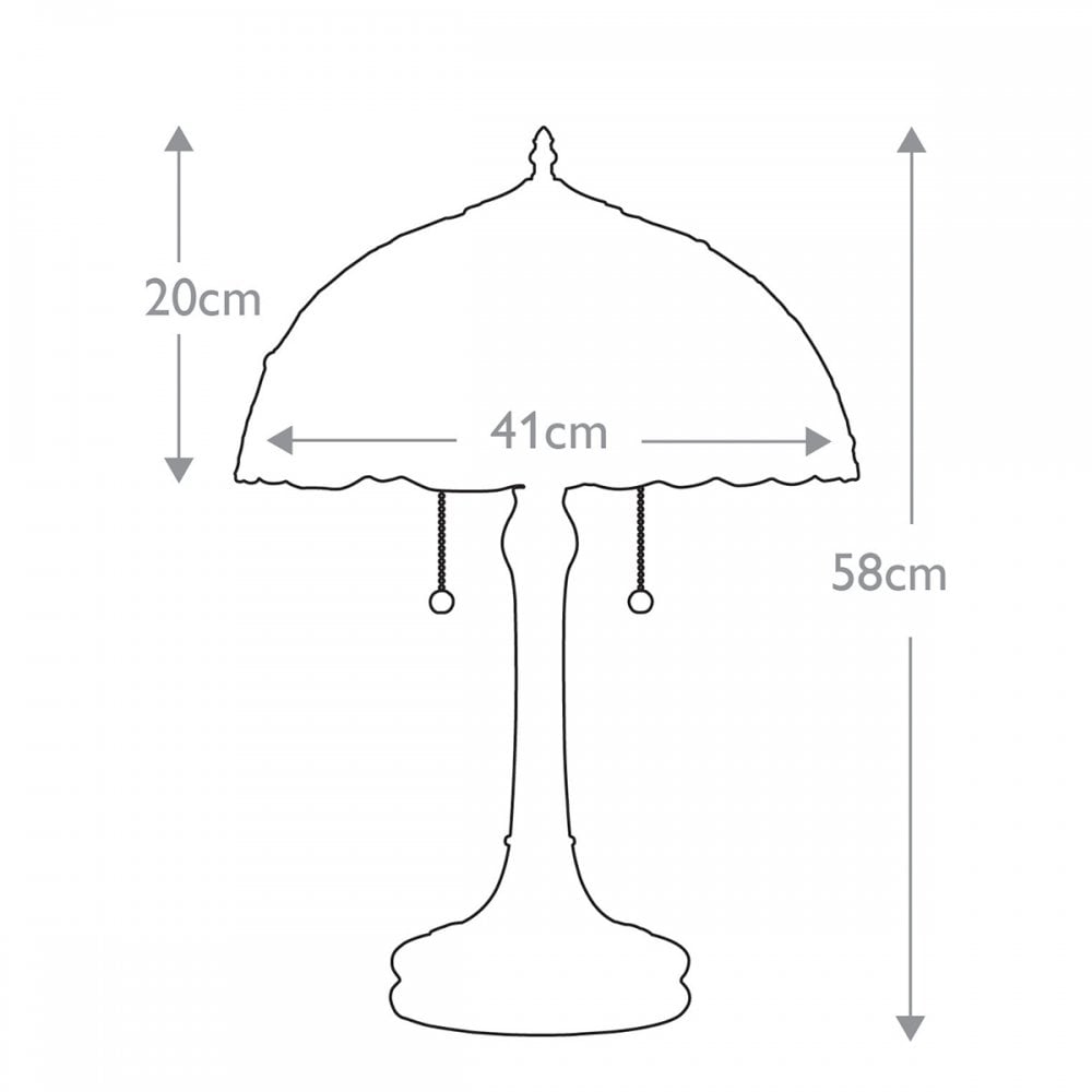 QZ-LARISSA-TL Larissa 2 Light Table Lamp Vintage Bronze