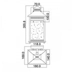 QZ-LIVINGSTON2-M Livingston Outdoor 2 Light Medium Wall Lantern Imperial Bronze