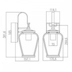 QZ-PROVINCE2-S Province Outdoor 1 Light Wall Lantern Mystic Black