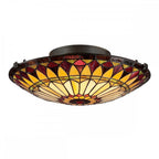 QZ-WEST-END-F West End 2 Light Medium Floating Flush Vintage Bronze