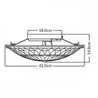 QZ-WEST-END-F West End 2 Light Medium Floating Flush Vintage Bronze
