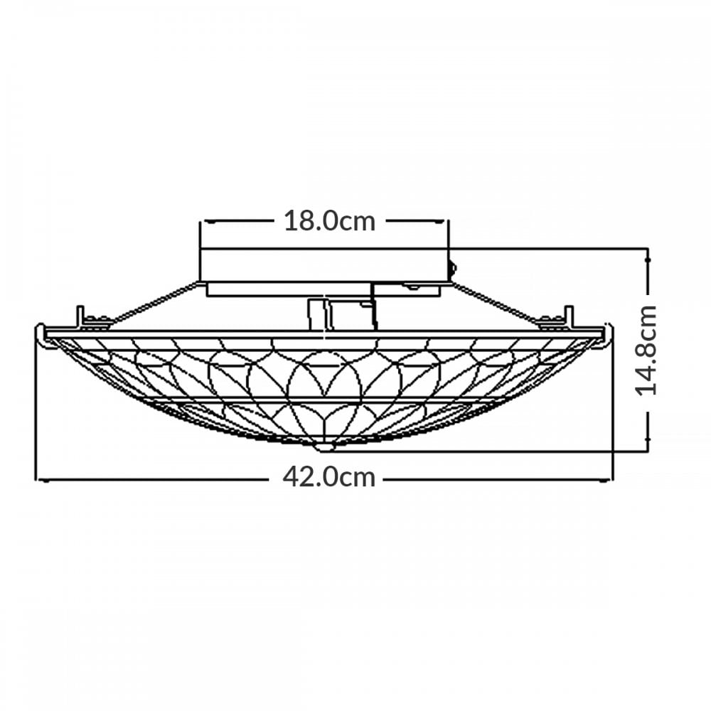 QZ-WEST-END-F West End 2 Light Medium Floating Flush Vintage Bronze