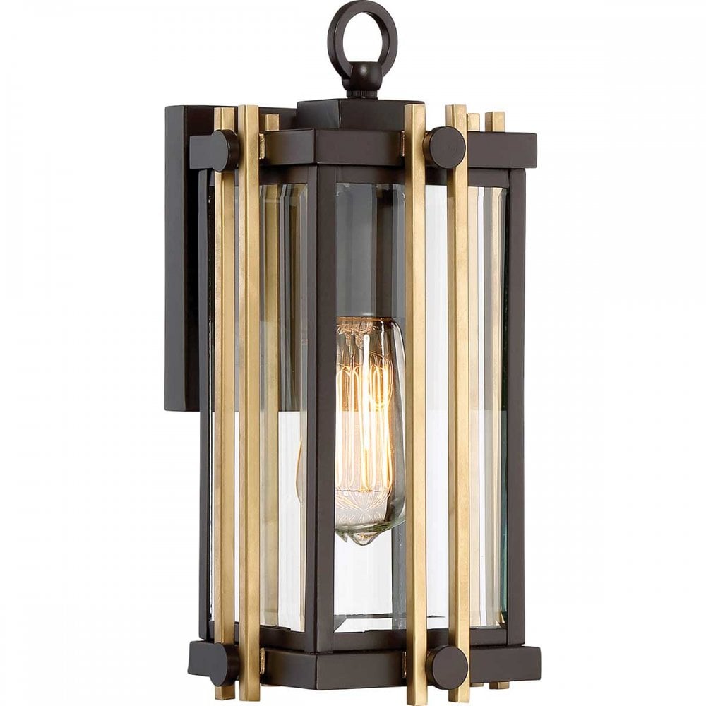QZ-GOLDENROD2-S Goldenrod Outdoor 1 Light Small Wall Lantern Western Bronze