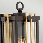 QZ-GOLDENROD2-S Goldenrod Outdoor 1 Light Small Wall Lantern Western Bronze