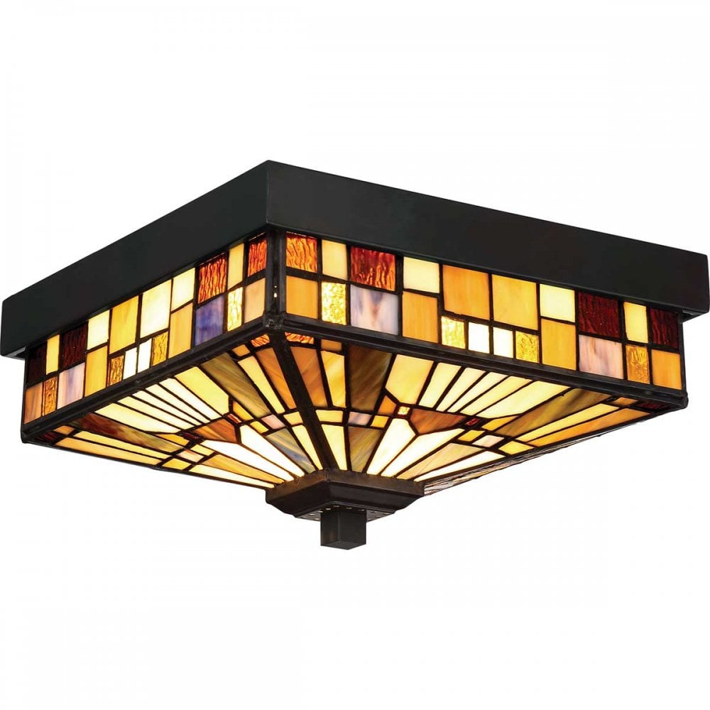 QZ-INGLENOOK-F Inglenook Outdoor 2 Light Outdoor Flush Valiant Bronze