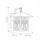 QZ-INGLENOOK2-M Inglenook Outdoor 1 Light Outdoor Medium Wall Lantern Valiant Bronze