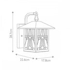 QZ-INGLENOOK2-S Inglenook Outdoor 1 Light Outdoor Small Wall Lantern Valiant Bronze
