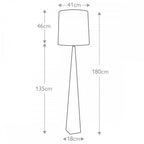 ASCENT-FL-BLK Ascent 1 Light Floor Lamp - Black Black