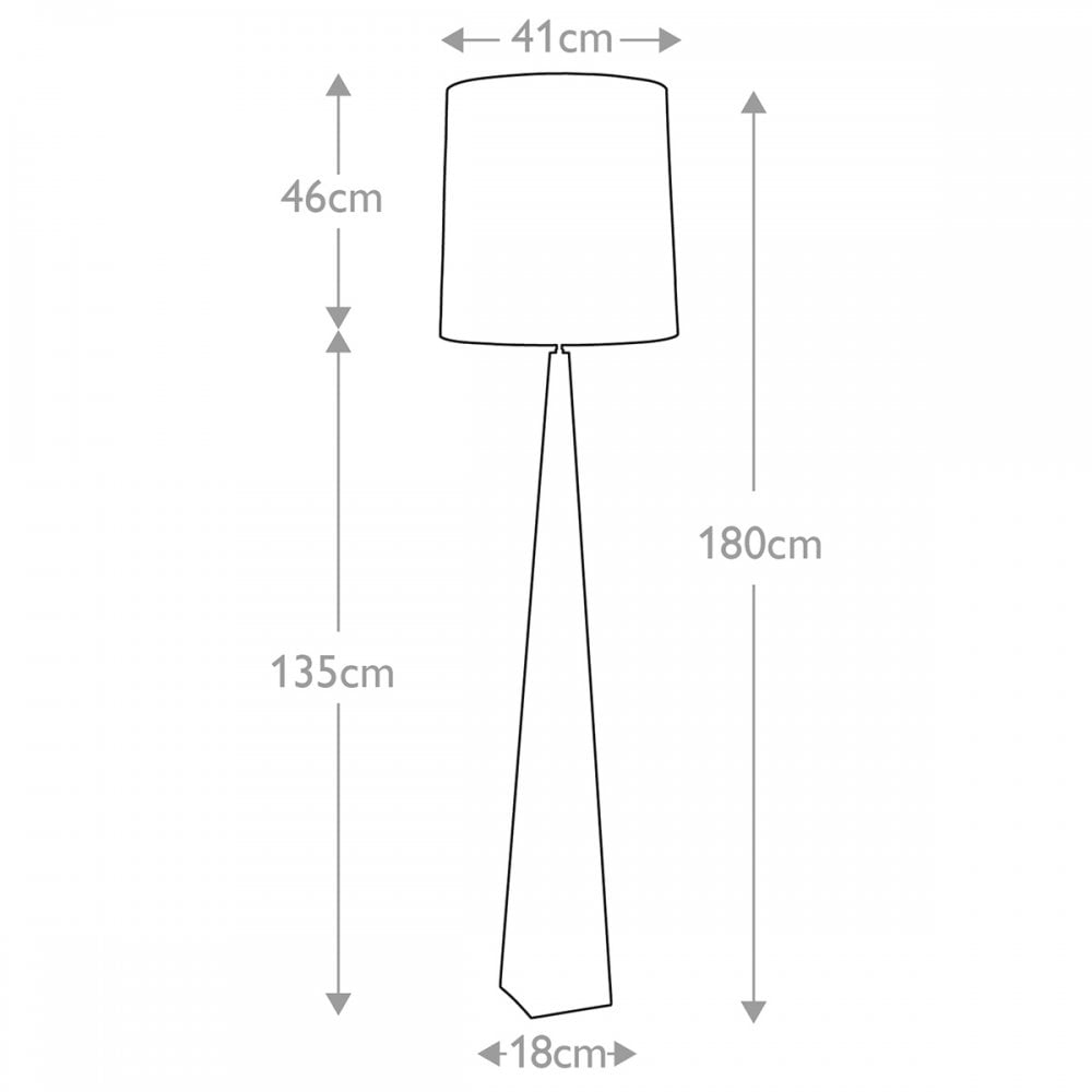 ASCENT-FL-BLK Ascent 1 Light Floor Lamp - Black Black