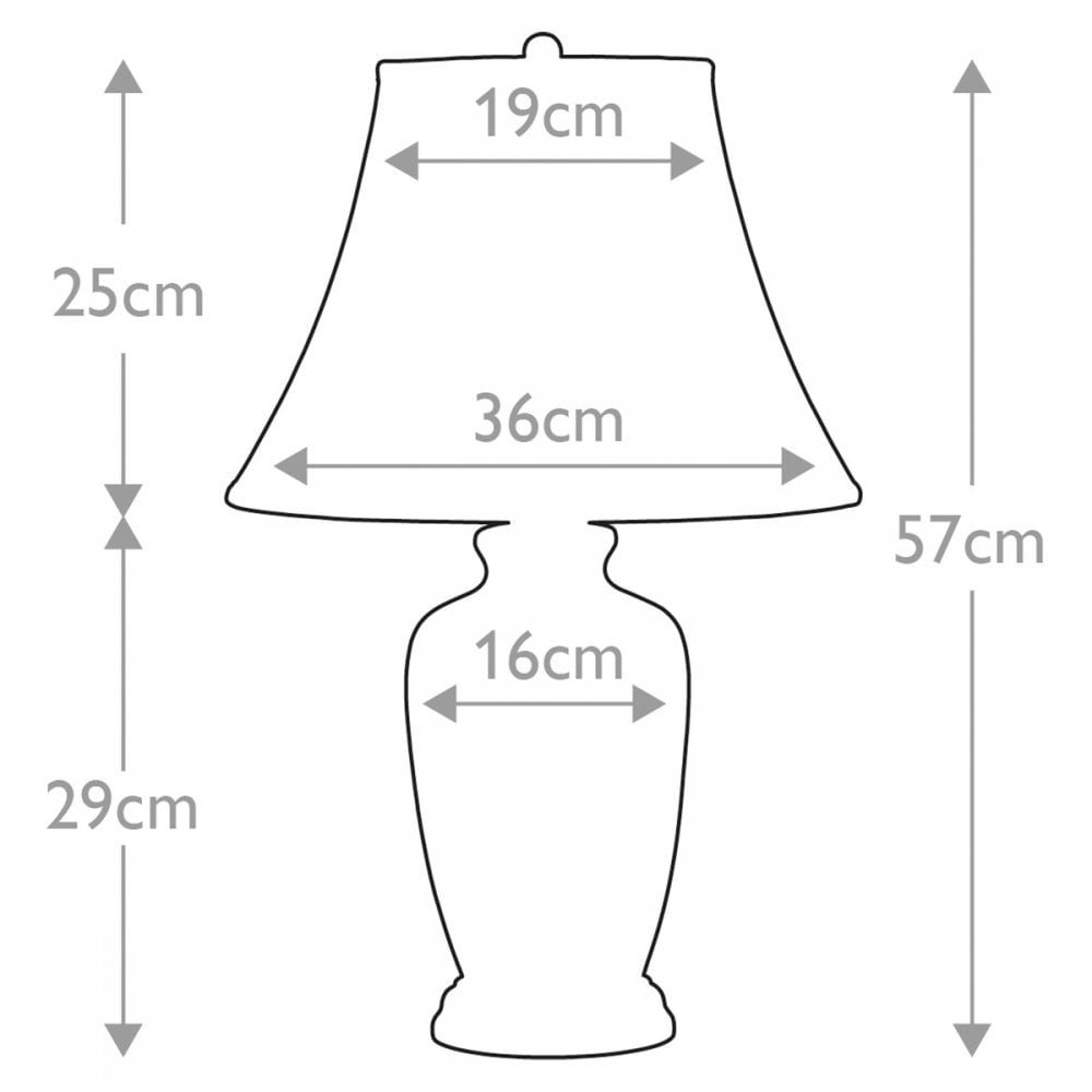 BLUE-G-JAR-TL Blue Ginger Jar 1 Light Table Lamp Blue and White
