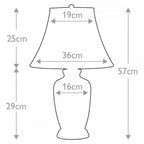 BLUE-G-JAR-TL Blue Ginger Jar 1 Light Table Lamp Blue and White