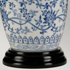 BLUE-G-JAR-TL Blue Ginger Jar 1 Light Table Lamp Blue and White