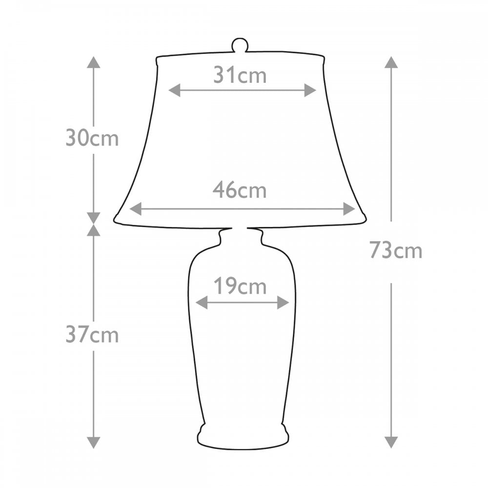 BLUE-TRAD-WP-TL Blue Traditional 1 Light Table Lamp Blue and White
