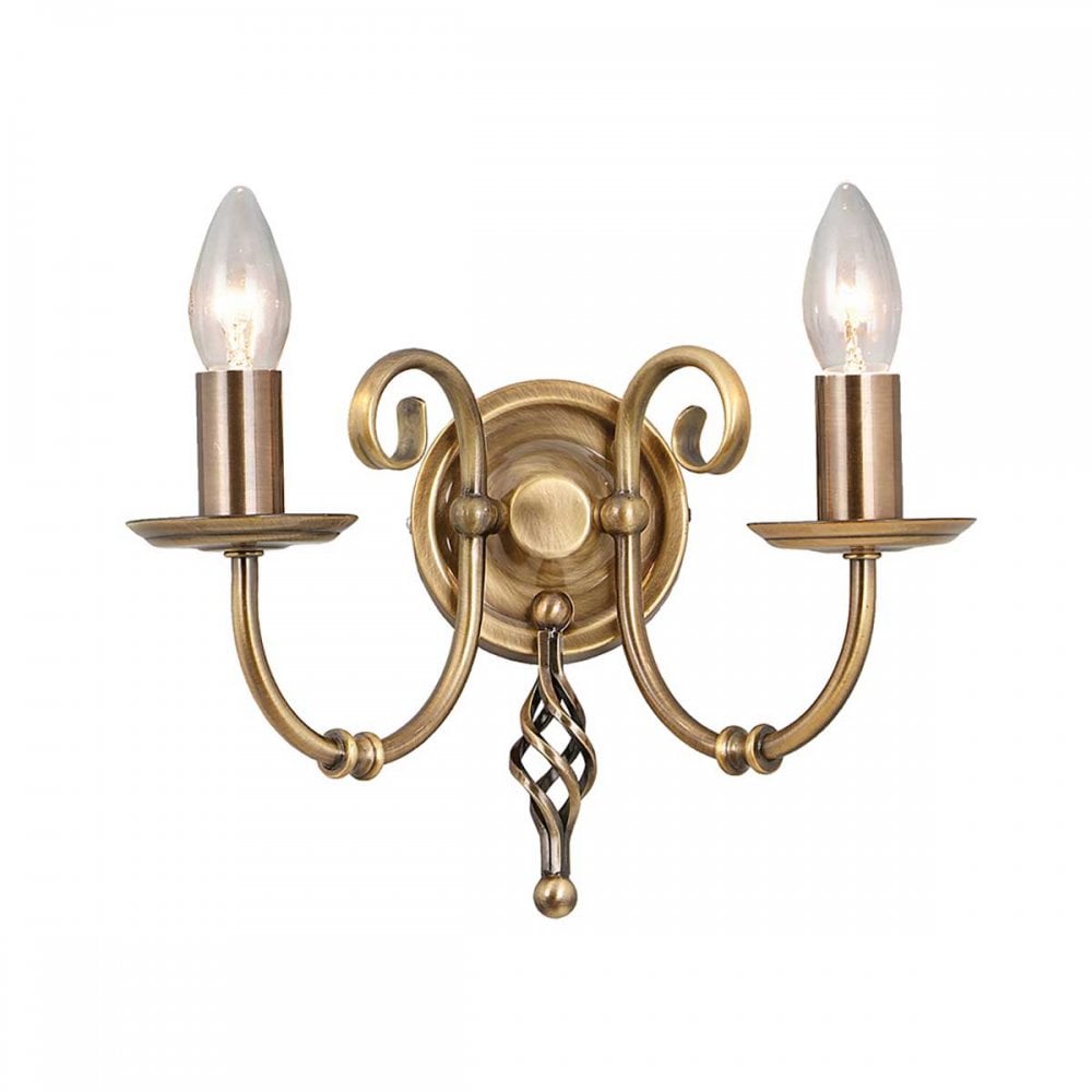 ART2-AGD-BRASS Artisan 2 Light Wall Light Aged Brass