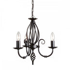ART3-BLACK Artisan 3 Light Chandelier Black