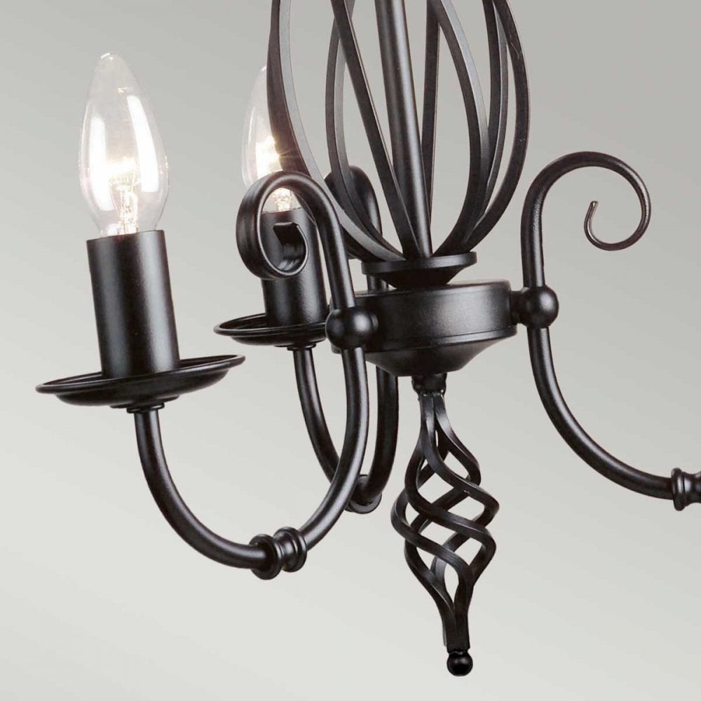 ART3-BLACK Artisan 3 Light Chandelier Black