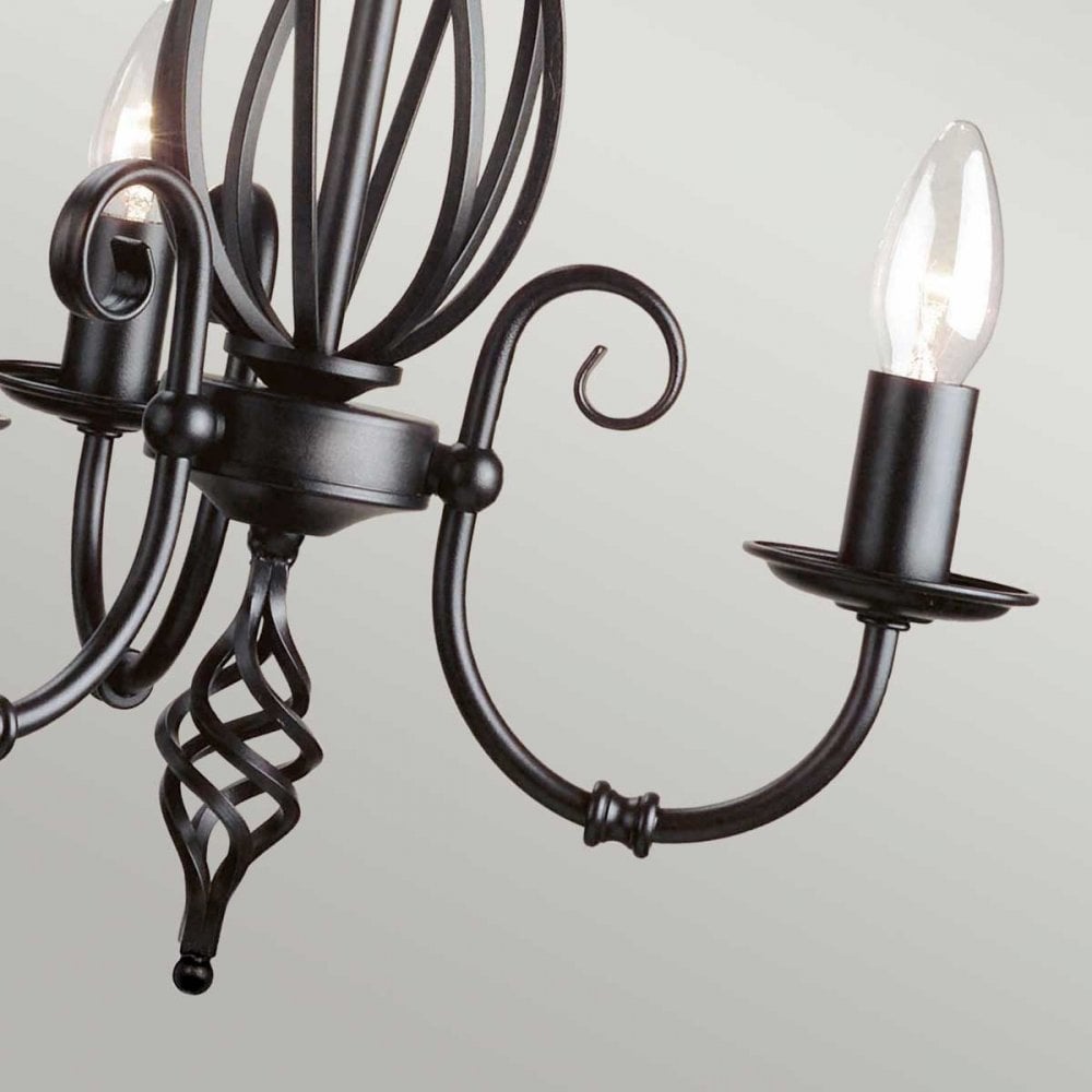 ART3-BLACK Artisan 3 Light Chandelier Black