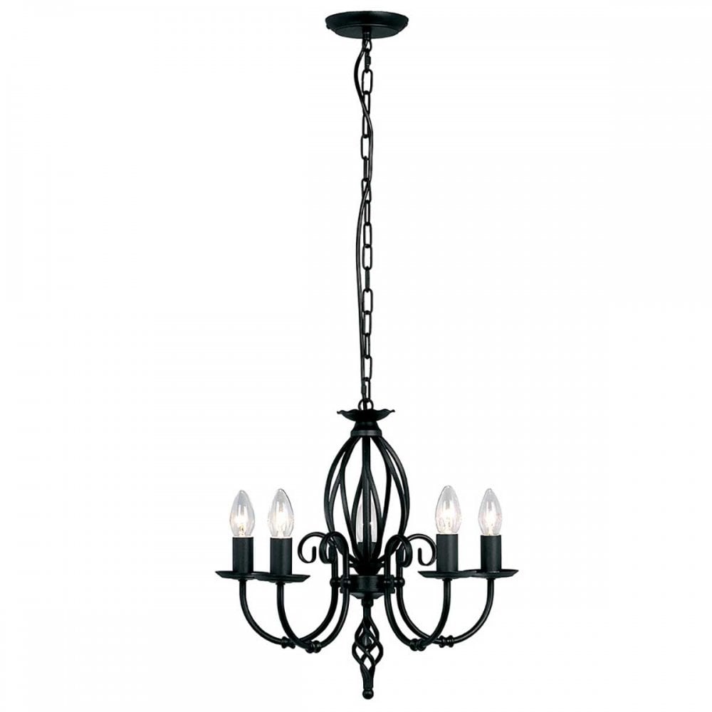 ART5-BLACK Artisan 5 Light Chandelier Black