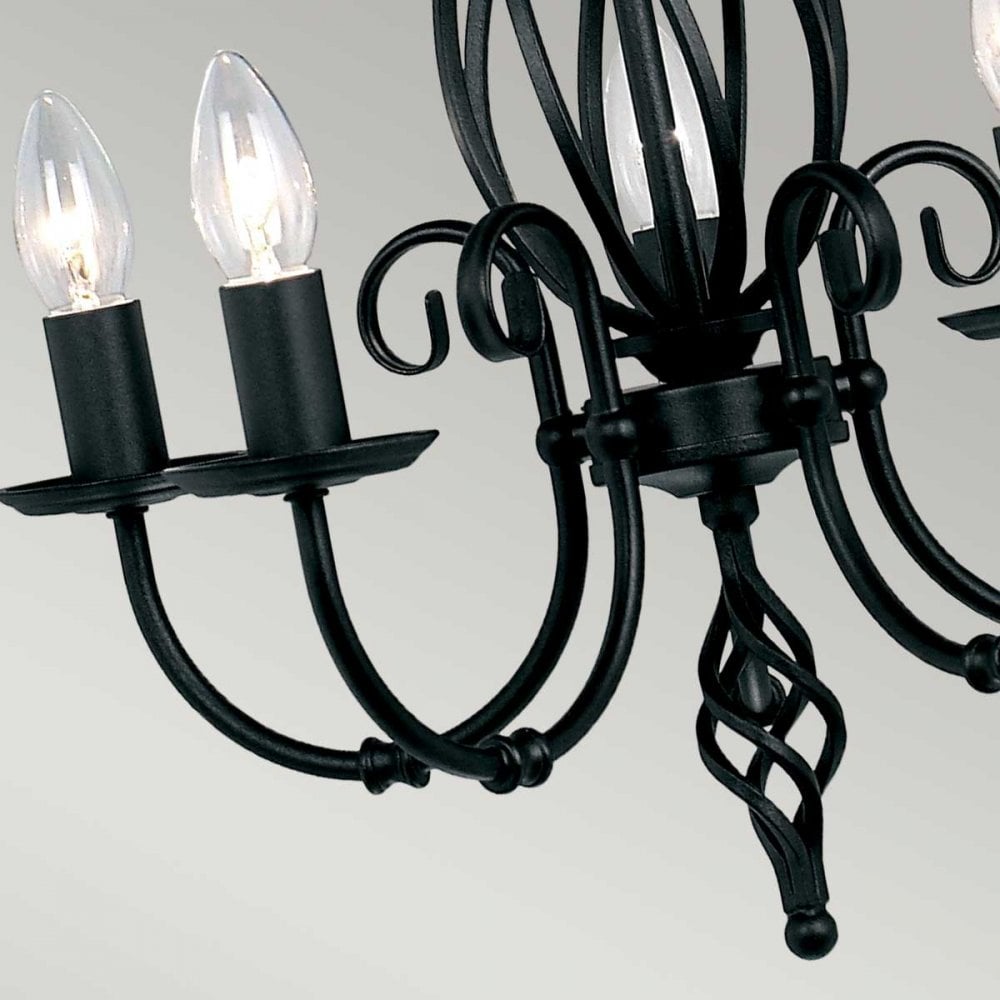 ART5-BLACK Artisan 5 Light Chandelier Black