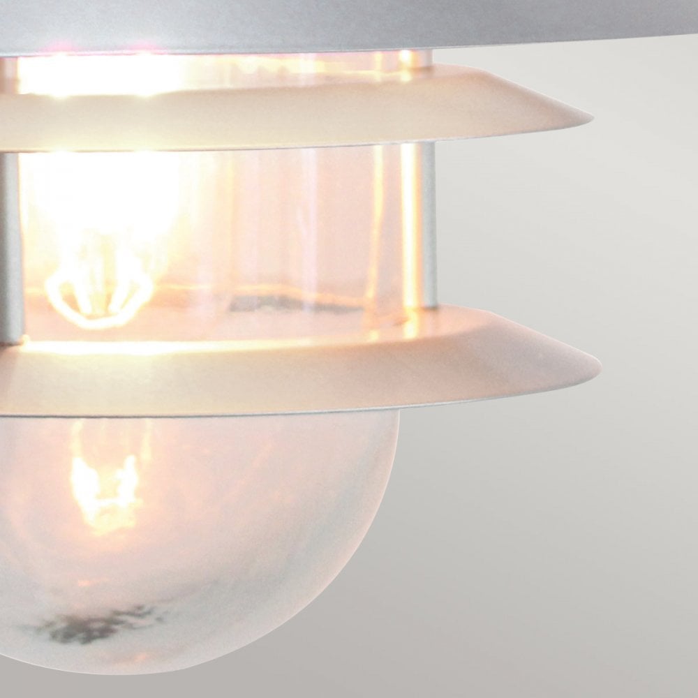 COPENHAGEN Copenhagen Outdoor 1 Light Wall Lantern Silver