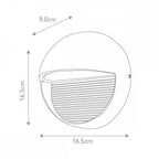 FREYR-R Freyr Round Outdoor 1 Light LED Wall Light Graphite