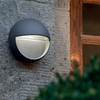 FREYR-R Freyr Round Outdoor 1 Light LED Wall Light Graphite