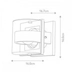 FRIDA-S Frida Outdoor 1 Light Small Wall Light Graphite