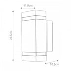 JANNIK-LED2 Jannik Outdoor 2 Light LED Wall Light Graphite