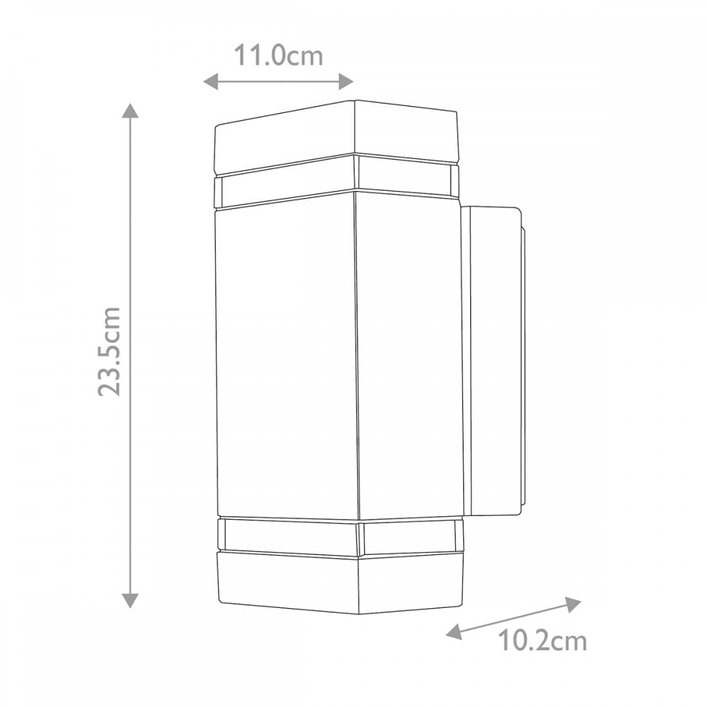 JANNIK-LED2 Jannik Outdoor 2 Light LED Wall Light Graphite