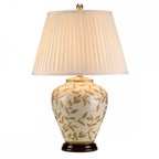 LEAVES-BR-GL-TL Leaves Brown Gold 1 Light Table Lamp Brown and Gold