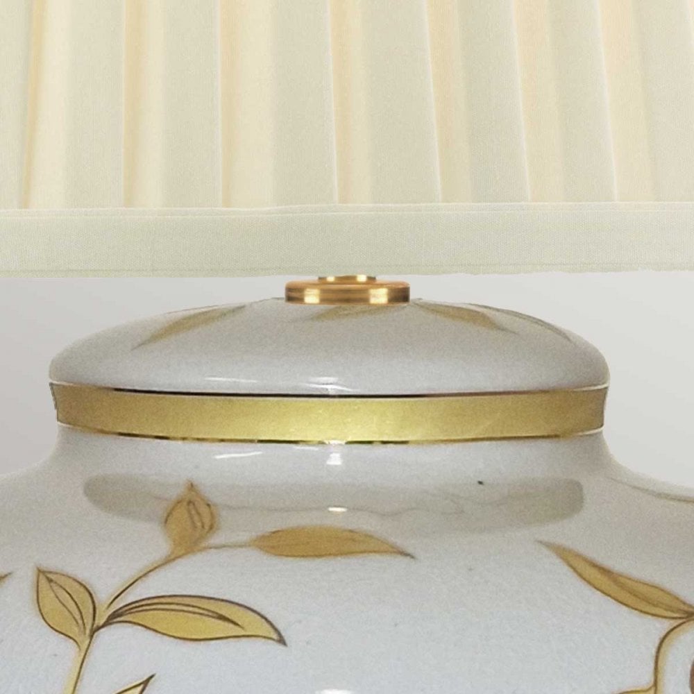 LEAVES-BR-GL-TL Leaves Brown Gold 1 Light Table Lamp Brown and Gold