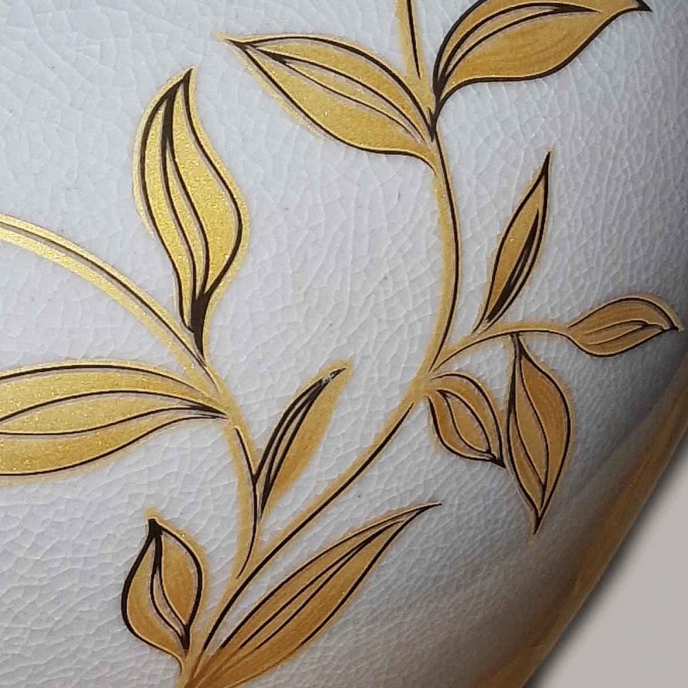 LEAVES-BR-GL-TL Leaves Brown Gold 1 Light Table Lamp Brown and Gold
