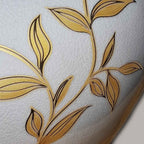 LEAVES-BR-GL-TL Leaves Brown Gold 1 Light Table Lamp Brown and Gold
