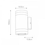 MAGNUS-2 Magnus Outdoor 2 Light Wall Light Graphite