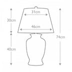 MORRIS-TL-LARGE Morris 1 Light Large Table Lamp Gold and Black